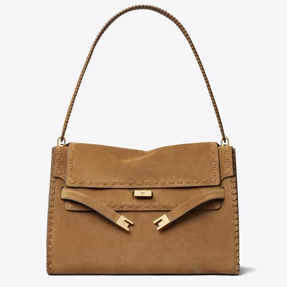 Handbags - Tory Burch Large Lee Radziwill Suede Bag